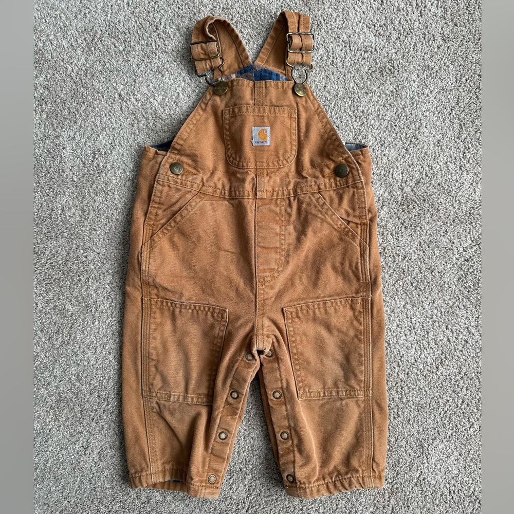 Carhartt Toddler Canvas Bib Flannel
Lined Overalls